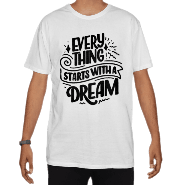 تیشرت اسپان طرح dreamنمای روبرو ۲ - رنگ سفید1